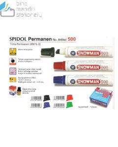 Katalog alat tulis sekolah Snowman 500 Jumbo Permanent Marker Black Spidol Hitam dan gambarnya