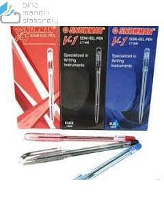 Foto alat tulis merk Snowman terlaris type Snowman Ballpoint V-1 Medium 1.0mm Blue Pena Pulpen