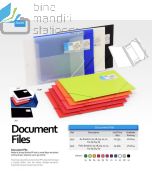 Foto Bantex 3431 PP Document File FC Plastik folder multiholes untuk aneka ring binder merek Bantex